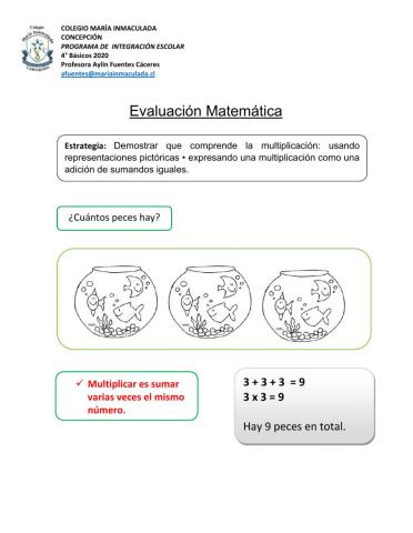 Preparo mi prueba de  Matemática Oscar Álvarez 4C 
