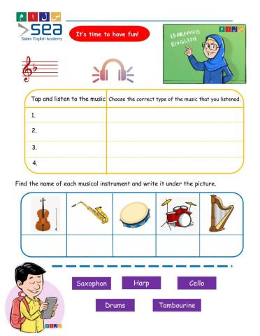 O6-U3-4 types of music, musical instruments
