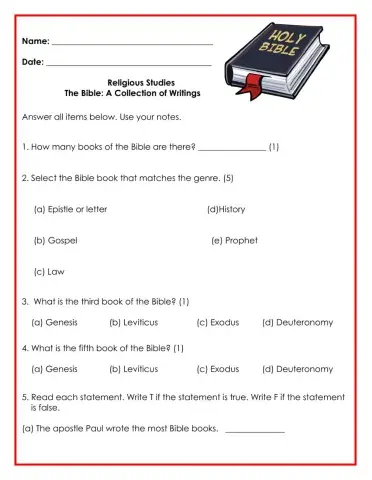 The Bible-A Collection of Books