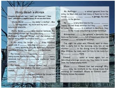 Past tense verb be - Aunty Sarah-s Stories -