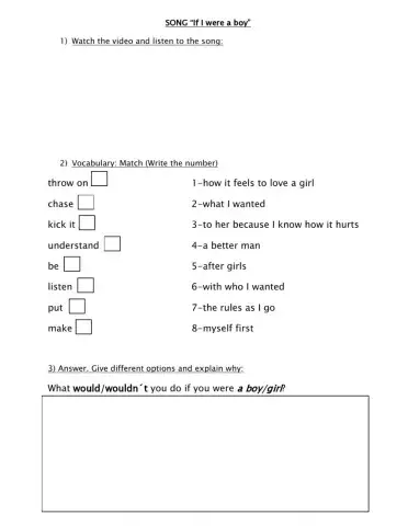 If I were a boy Song