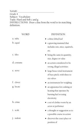 Vocabulary