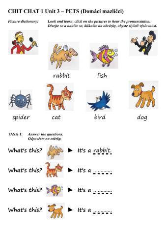 Chit Chat 1 Unit 3 - PETS