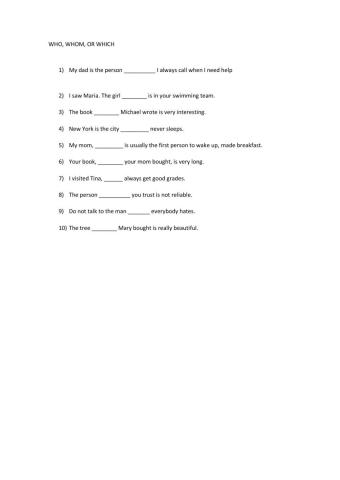 Who Whom Which Practice