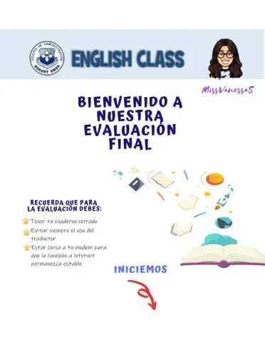Evaluación inglés segundo