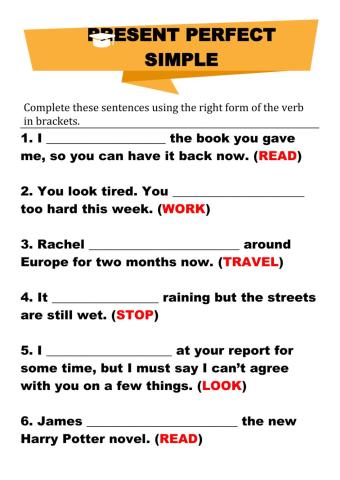 Present perfect simple