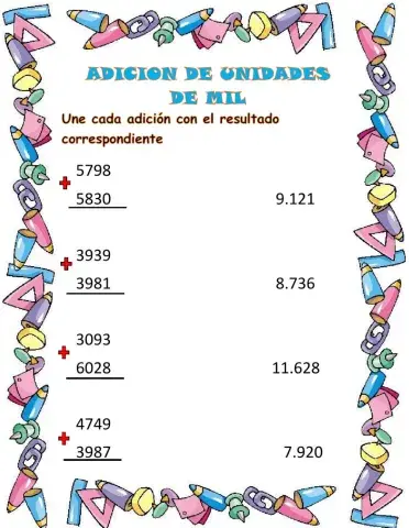 Adiciones de unidades de mil