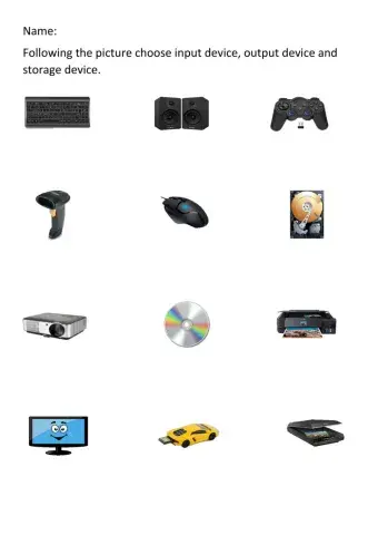 Input and output device