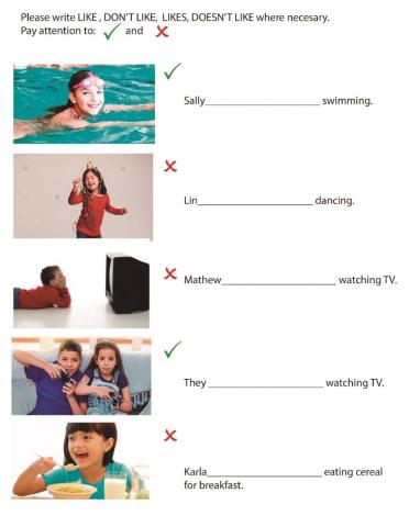 Present Simple and Continuous, Should Should, Like, Don't Liken't,