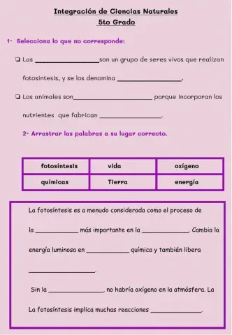 Integración 5to grado 2020 Cs Naturales