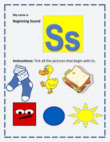 Beginning Sound Ss