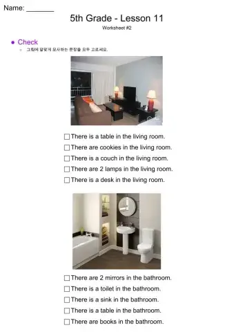 5th Grade YBM(최) - Lesson 11 - WS 2