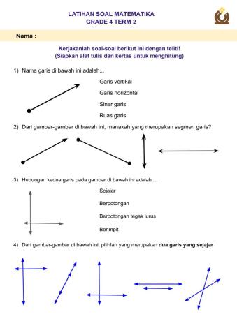 Latihan Soal Math G4 Term 2