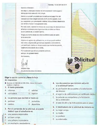 Clases de solicitudes