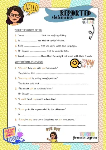 Reported Statements with Modal Verbs