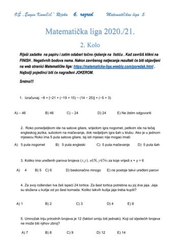 Matematička liga 5