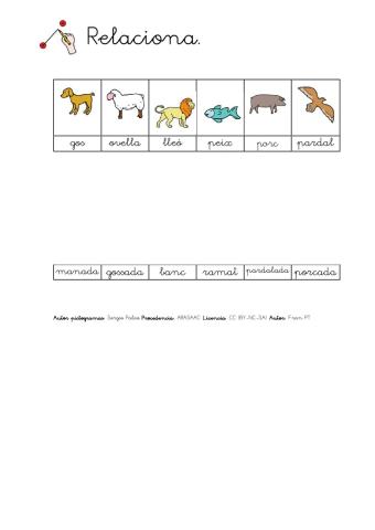Relacionar substantius individuals i col·lectius. 2