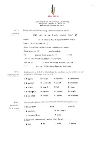 English 7 45' Test 12