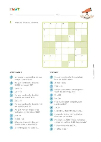 Mot encreuat numèric 1