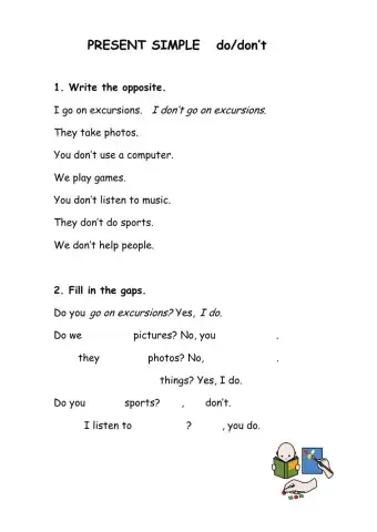 Present simple do-don't