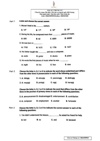 Lớp 10- Test 10 45p unit