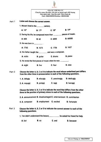 Lớp 10- Test 10 45p unit