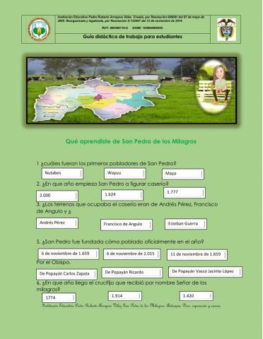 Qué aprendiste de San Pedro de los Milagros