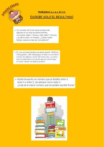 Problemas mínimo común múltiplo