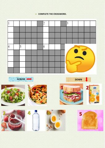 Food crossword.