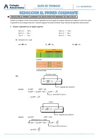 Reducción al primer cuadrante