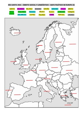 Mapa político de europa