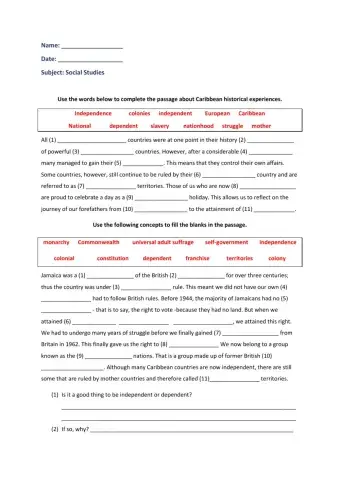 Caribbean Independence