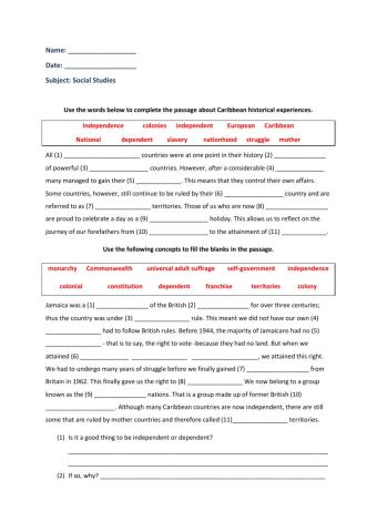 Caribbean Independence