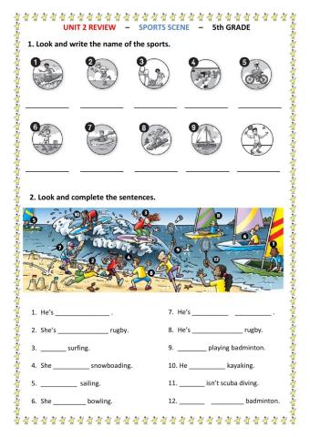 Unit 2 review 5th grade