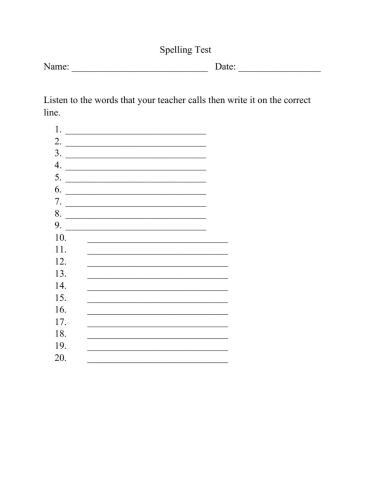 Words with ei and ie