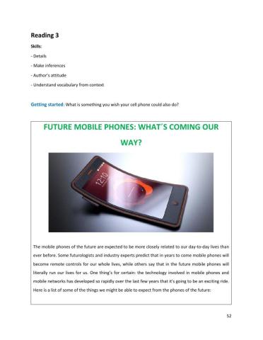Unit 6, Text 3: The future of cellphones