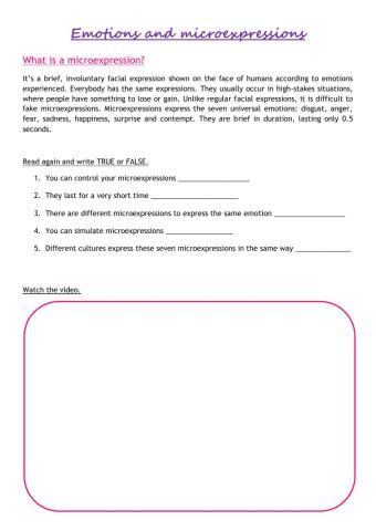 Emotions and microexpressions