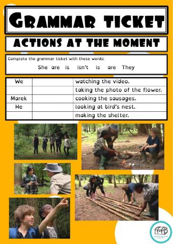 Grammar ticket - present continuous