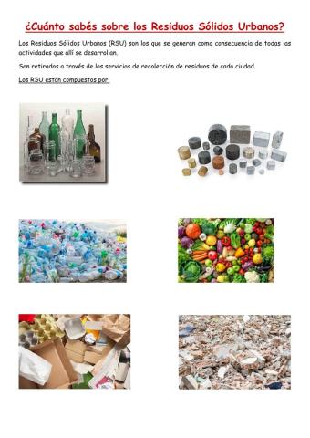 Residuos Sólidos Urbanos (RSU)