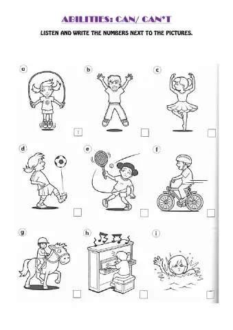 Abilities - can - can't