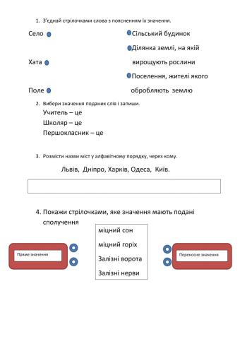 Пряме і переносне значення слів