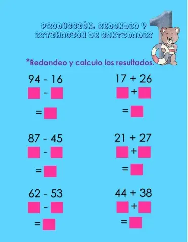 Redondeo y estimación de cantidades