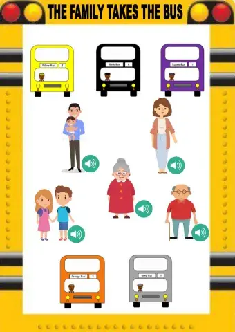 The family takes the bus.