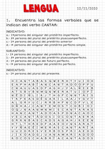 Verbos 1ª conjugación