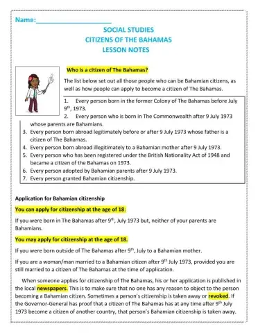 Citizens of The Bahamas