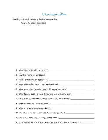 At the Doctor's Office