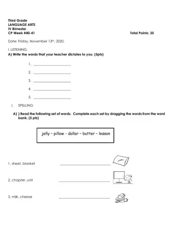 LA CP Week 40 and 41 Accomodations