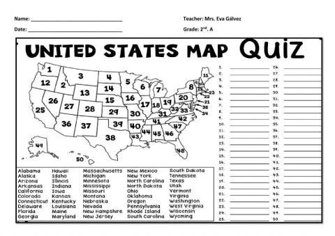United states map quiz