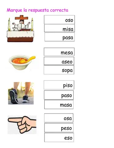 Palabras  fonema S-s