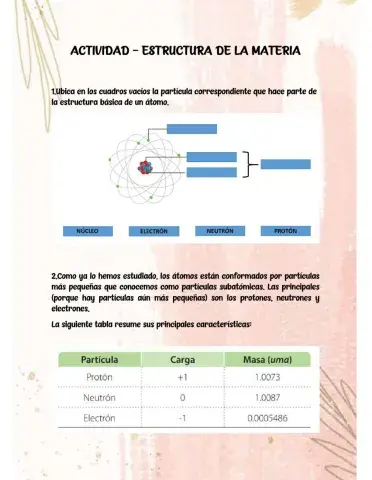 Actividad Estructura de la Materia